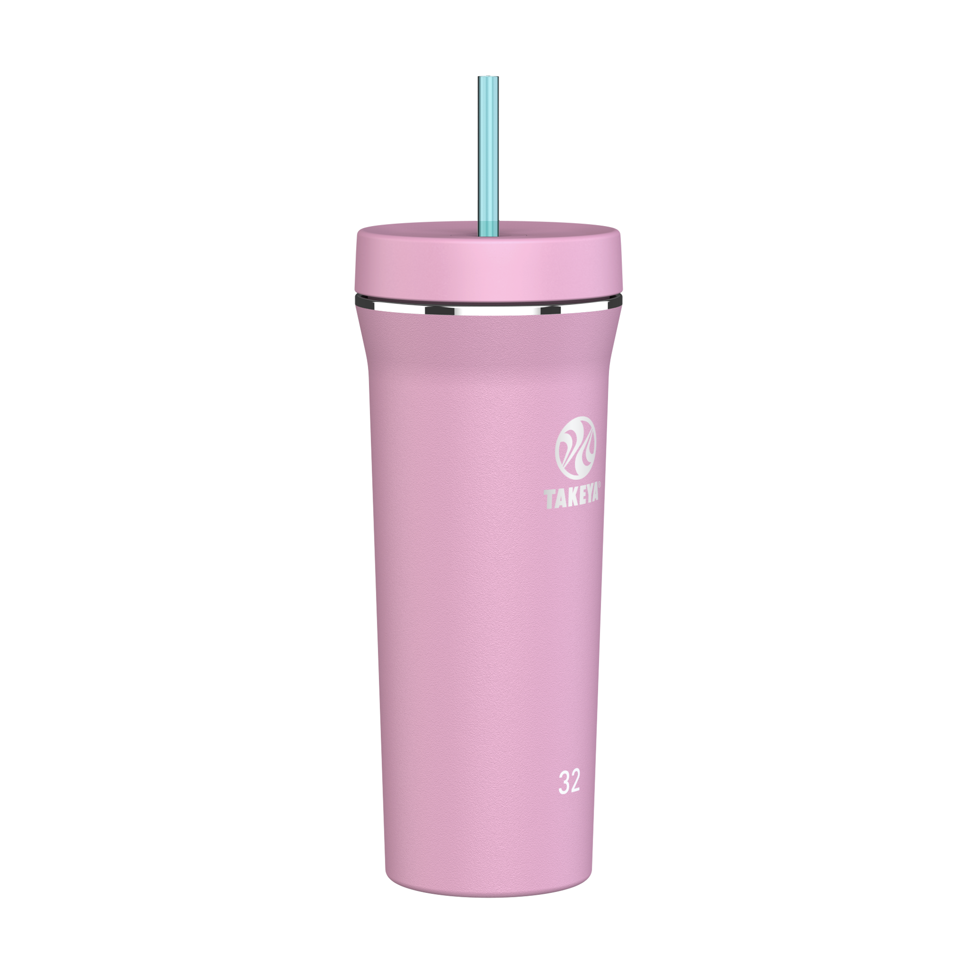 Botella térmica Takeya Tumbler 950 ml con bombilla color Pink Lavender