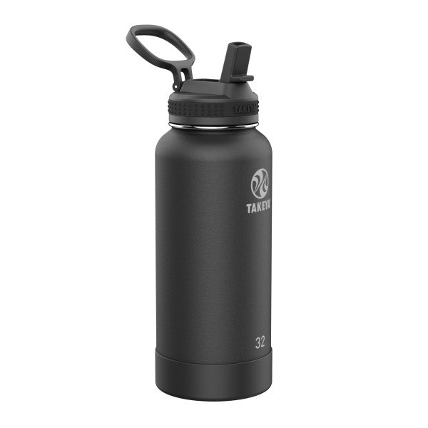 Botella térmica Takeya 950 ml doble acero inoxidable Tapa Bombilla color Negro