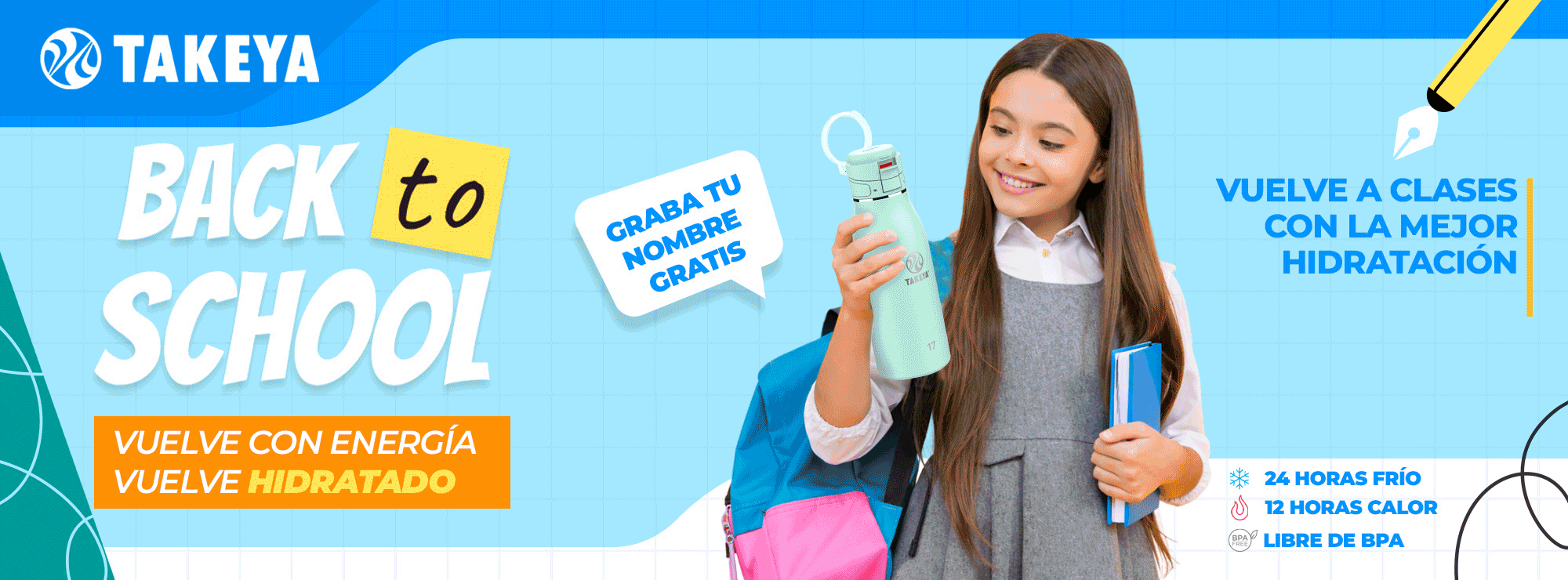 Botellas térmicas Takeya Chile - Personaliza tu botella con grabado