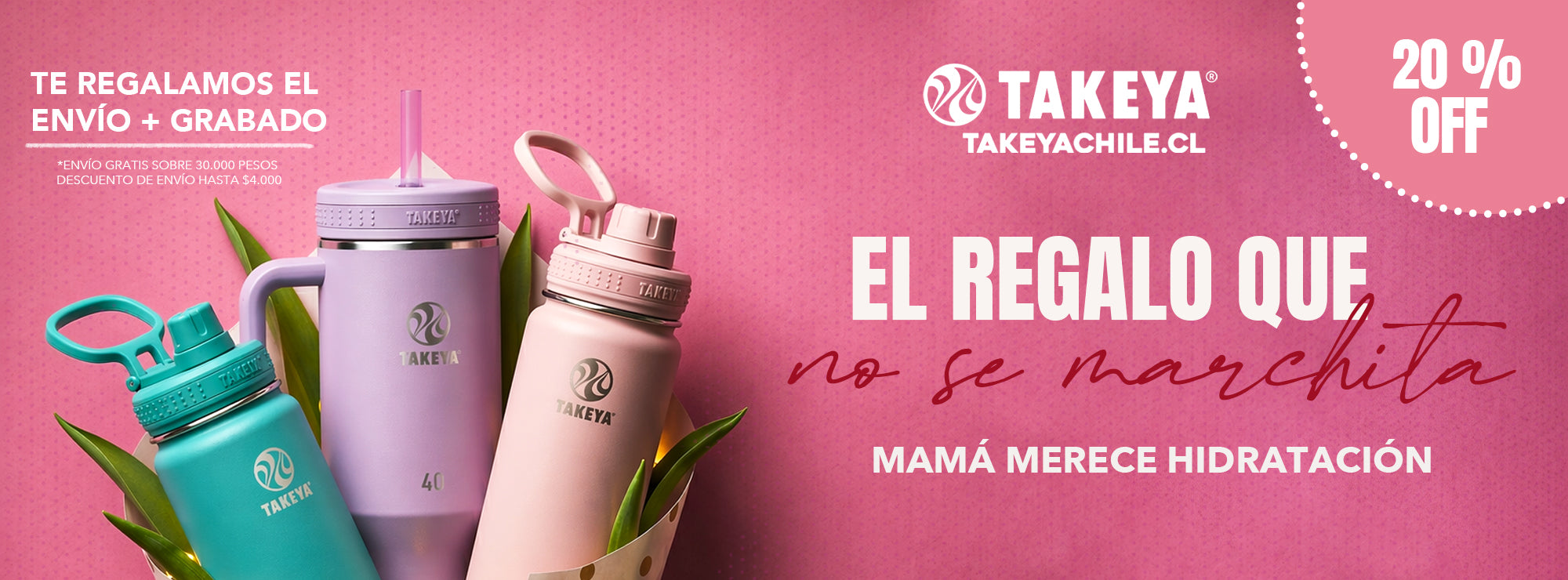 Botellas térmicas Takeya Chile - Personaliza tu botella con grabado
